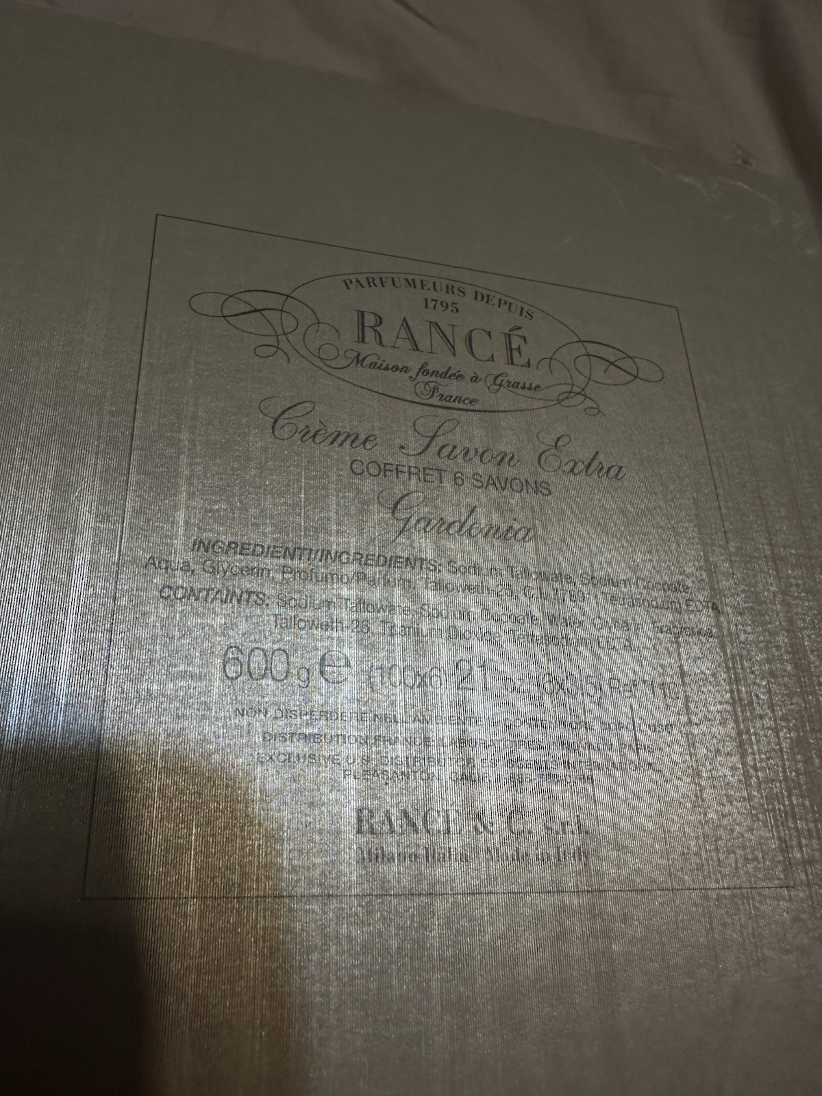 NEW Rancé Crème Savon Extra Gardenia 6-Pack Bath Soap Set Hands Body 100g each