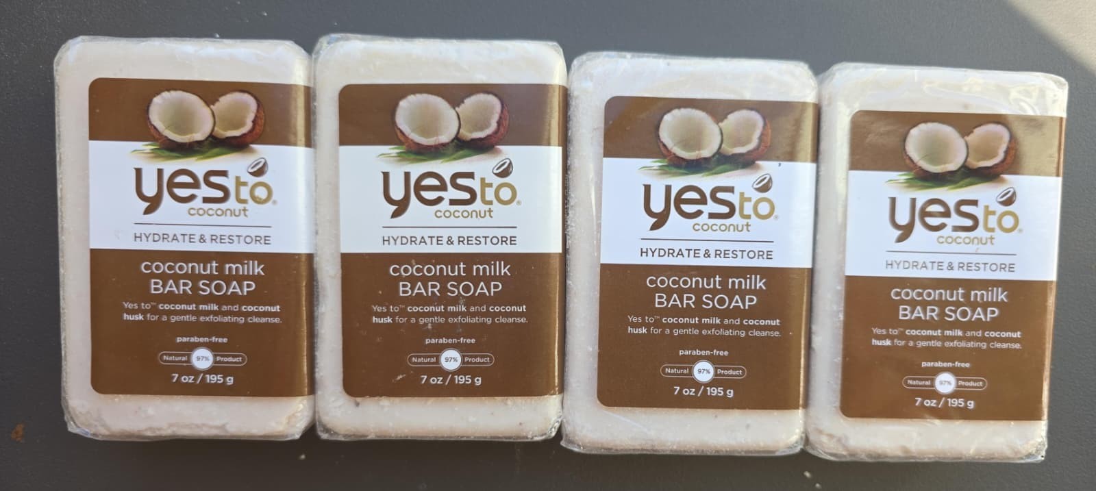 4 Yes To Coconut Hydrate & Restore Coconut Milk Bar Soap 7oz Discontinued Rare