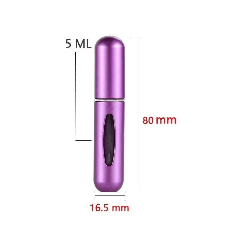 1Pcs Mini Travel Perfume Atomizer Bottle Spray Pump Case Refillable Portable