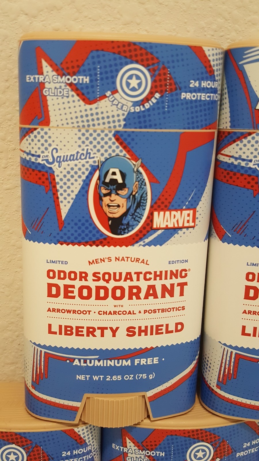 5 Pack – DR. Squatch Men’s CAP. MERICA Edition Deodorant 2.65 fl oz – Soap 5oz
