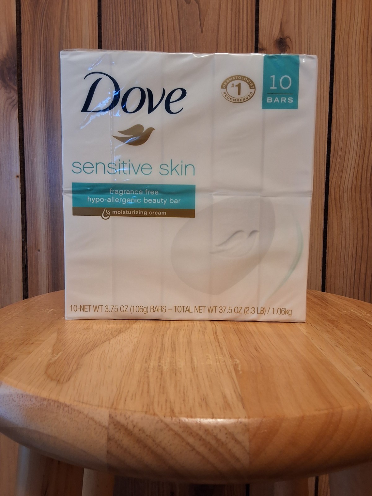 Dove Sensitive Skin Beauty Bar 10 Pack 3.75oz Fragrance Free BRAND NEW SEALED