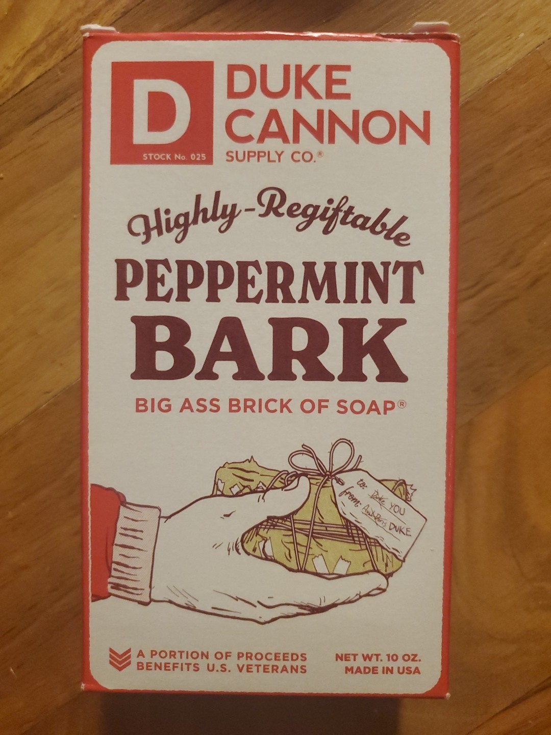 Duke Cannon Big Ass Brick Of Soap Bar Peppermint Bark 10oz NEW Made In USA