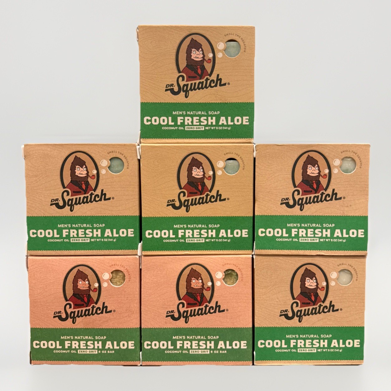 Dr. Squatch Men’s Natural Bar Soap | Cool Fresh Aloe | 7 Pack | 5 oz