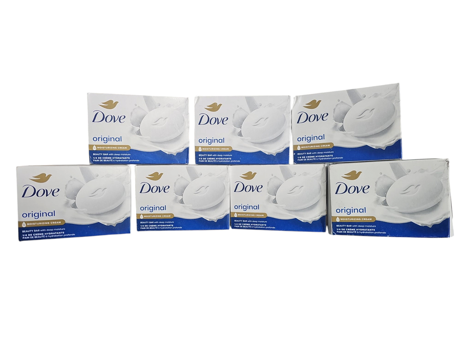 Dove Beauty Bar Soap Original with 1/4 Moisturizing Cream 3.75 oz – 7 PACK
