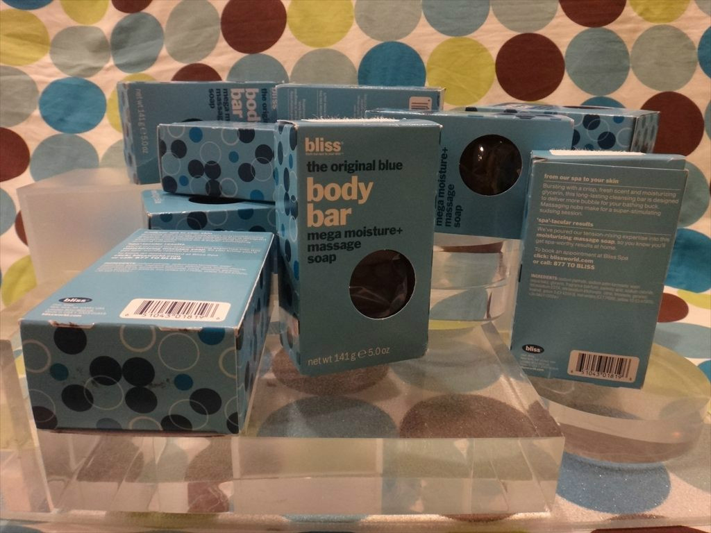 Bliss Original Blue Body Mega Moisture Massage Soap Bar 5oz 141g NEW