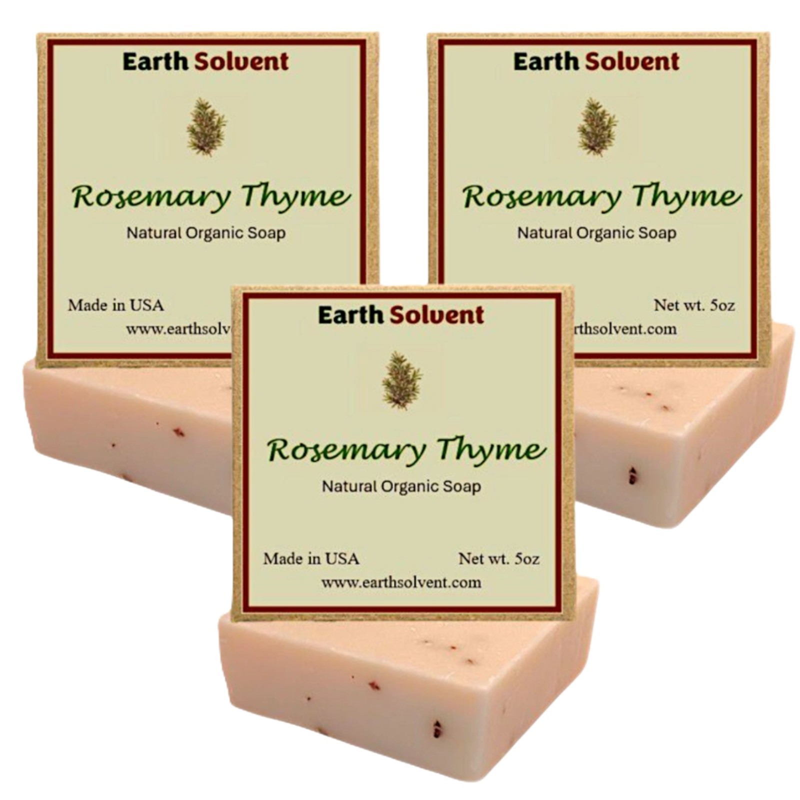 All Natural Organic Bar Soaps Cold Process Soap Made in USA 5oz each Pack of 3