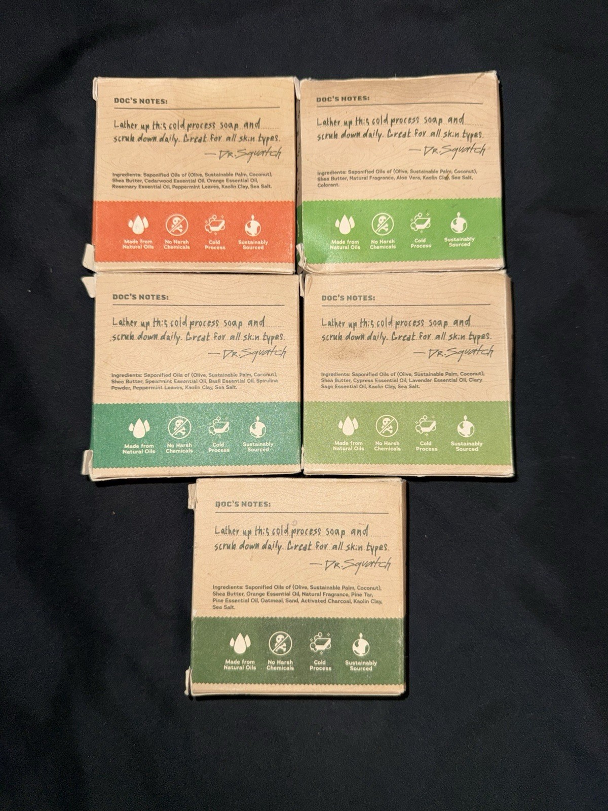 Dr Squatch Soap 5 Oz Bar Brick 5 Pack Variety Men’s Bar Soap