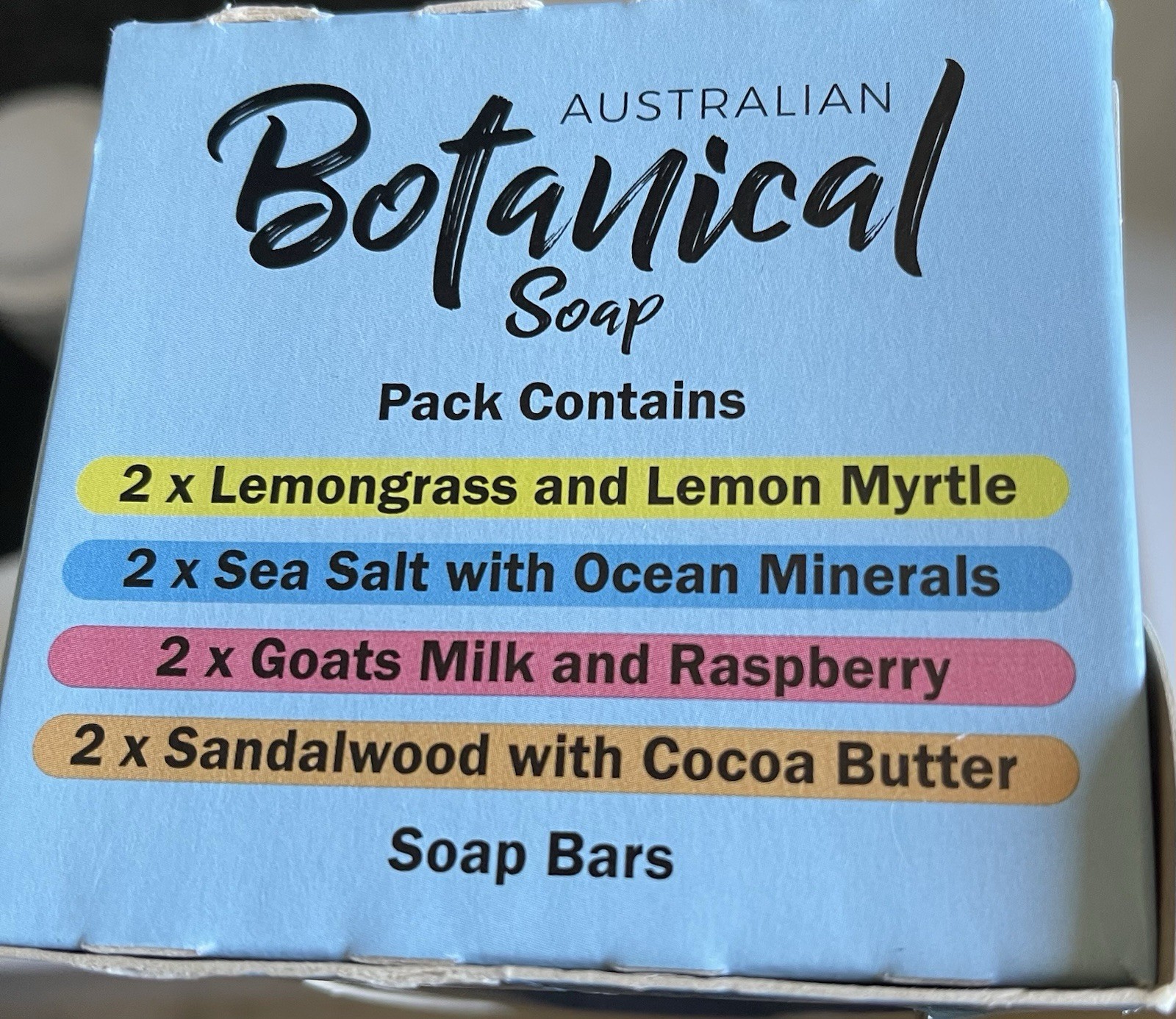 Australian Botanical Assorted Soap Set 8 Bars 6.8 oz Each