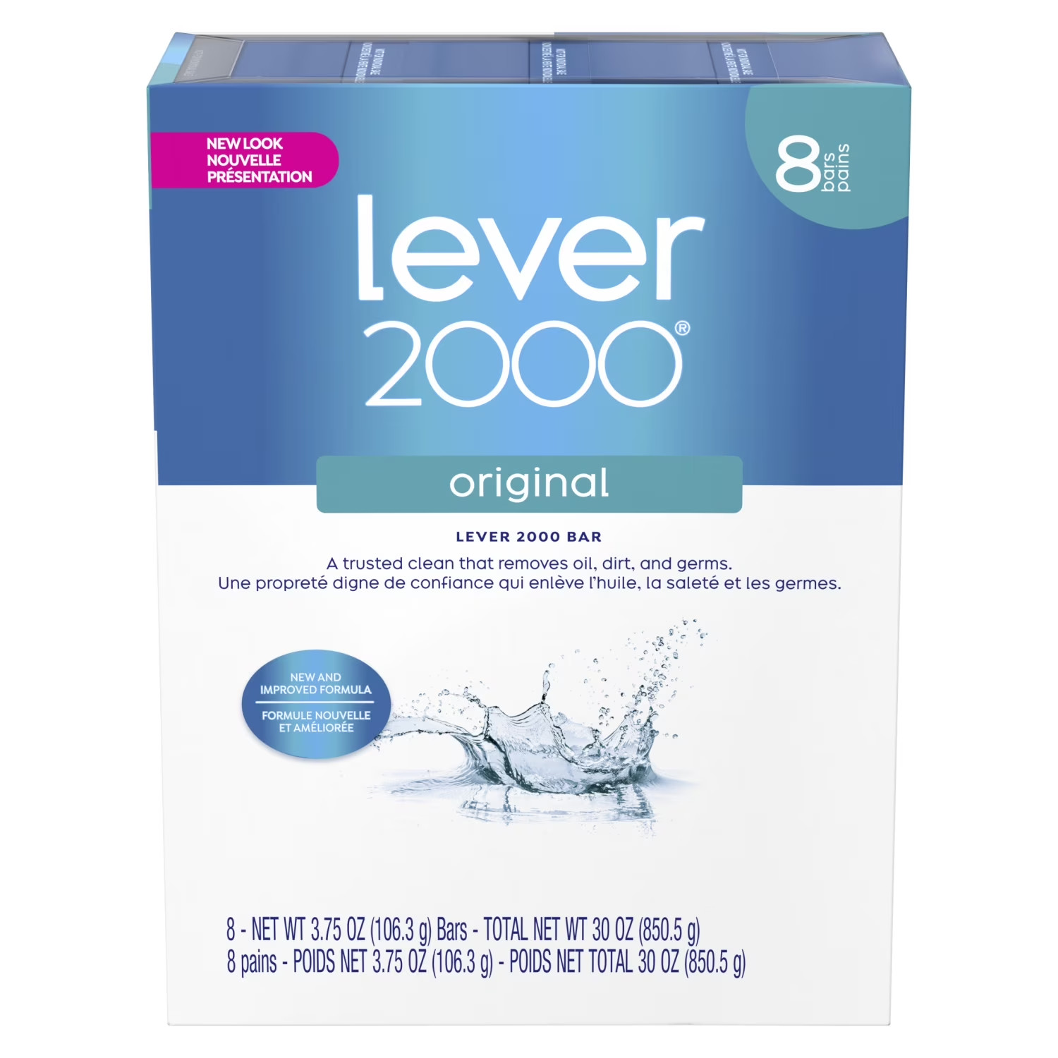 Lever 2000 Original Refreshing Bar Soap, 3.75 OZ 8 Count