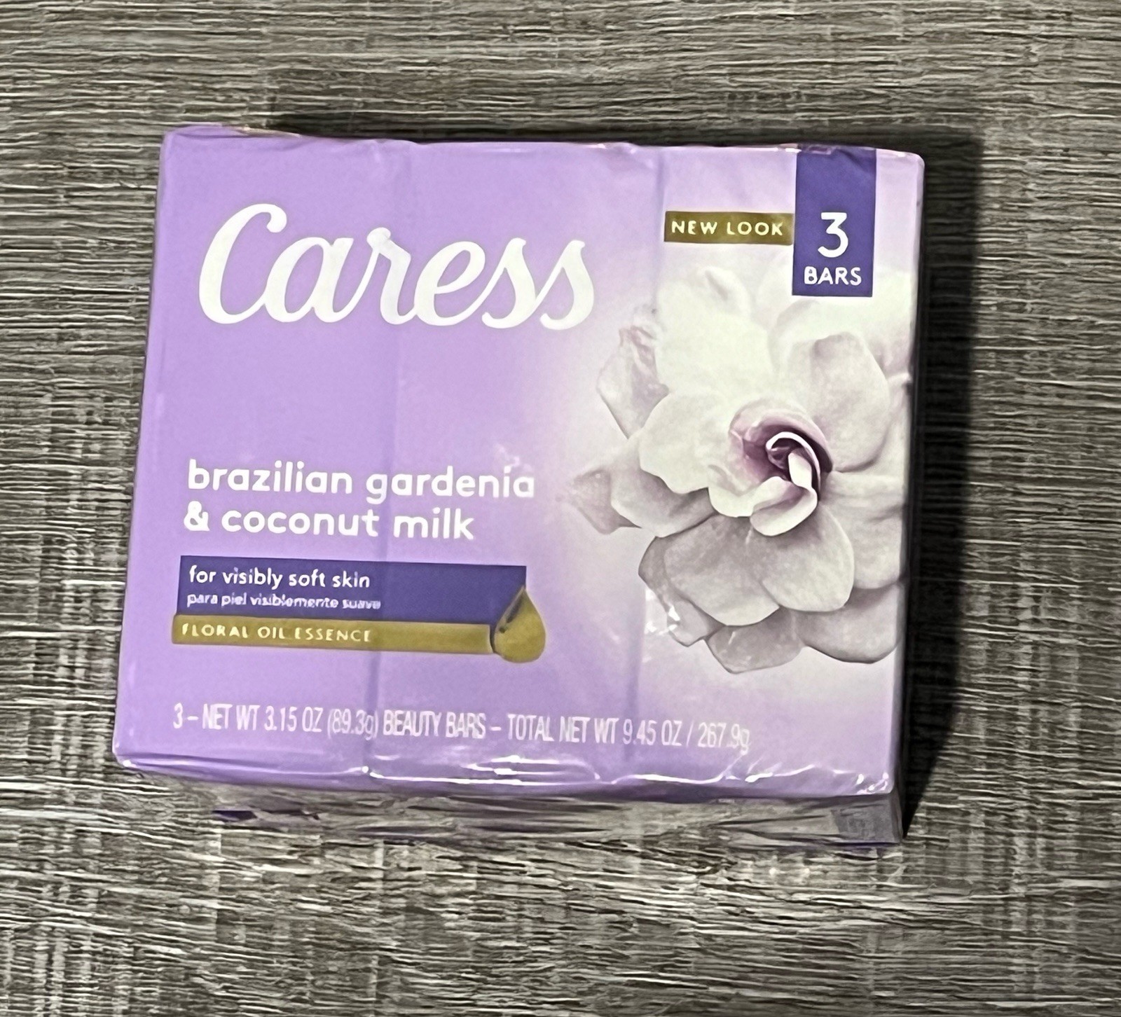 Caress Brazilian Gardenia Coconut Milk Soap 3 Bars Discontinued Sealed