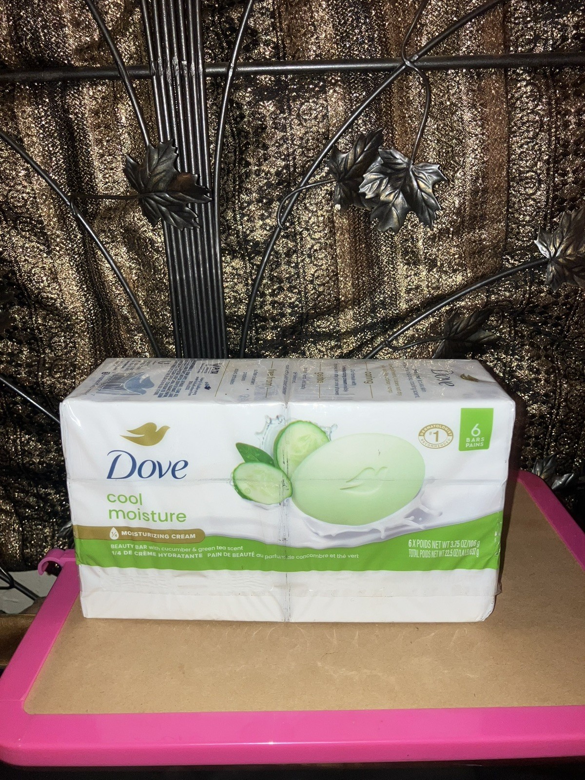 Dove Beauty Bar Cool Moisture – 6 x 3.75 oz – Cucumber and Green Tea – 6 count