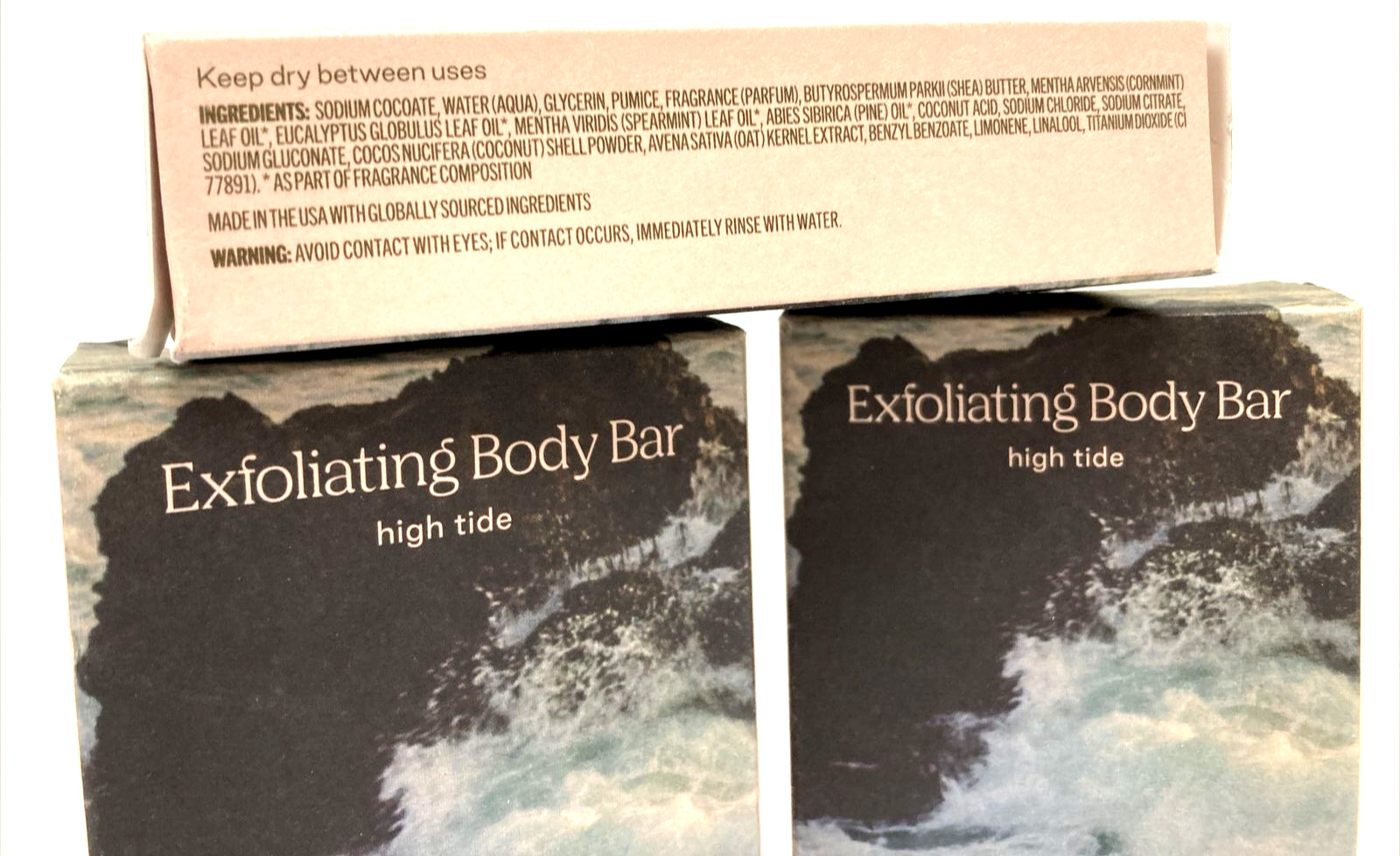 3 Bars (4 oz each) Good Time High Tide Exfoliating Body Eucalyptus Currant Pine