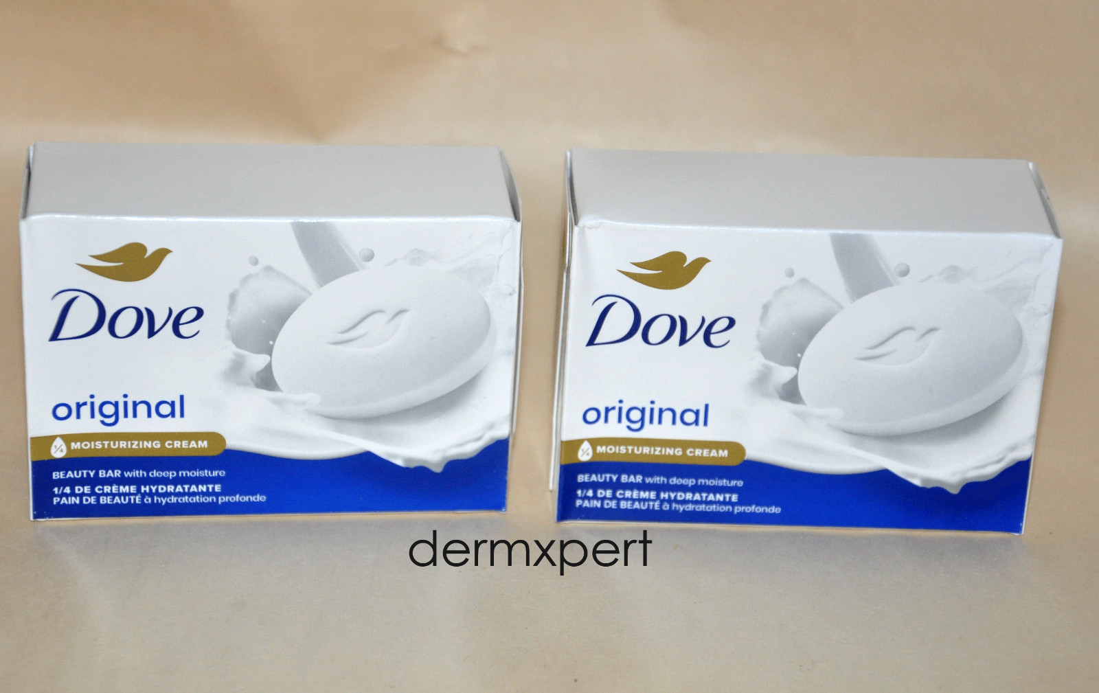 Dove Original 1/4 Moisturizing Cream Soap Bar 3.75oz / 106g x 2 – NEW, SEALED