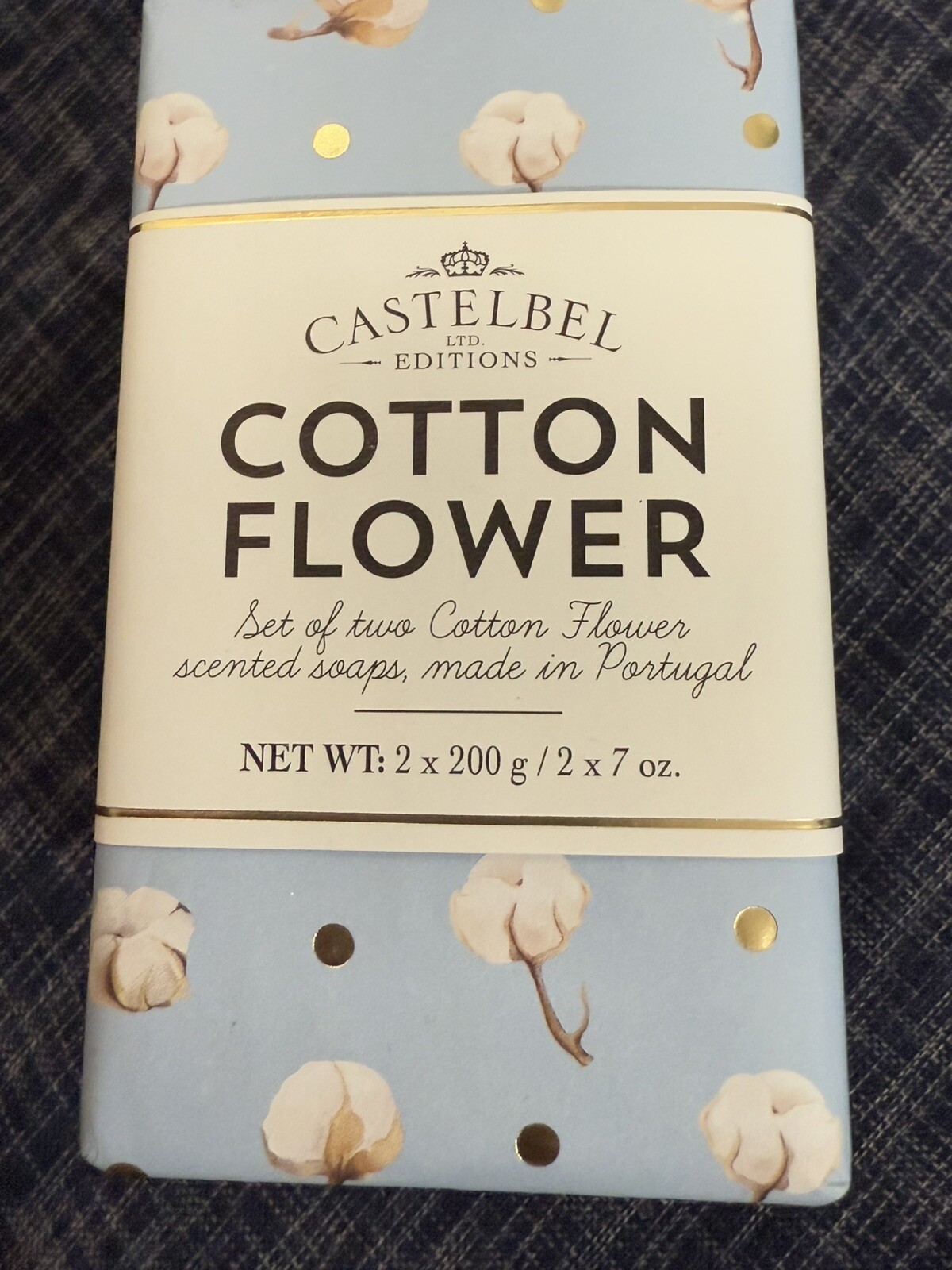 Castelbel Cotton Flower Scented Soap Set Of 2 (7oz) Limited Edition
