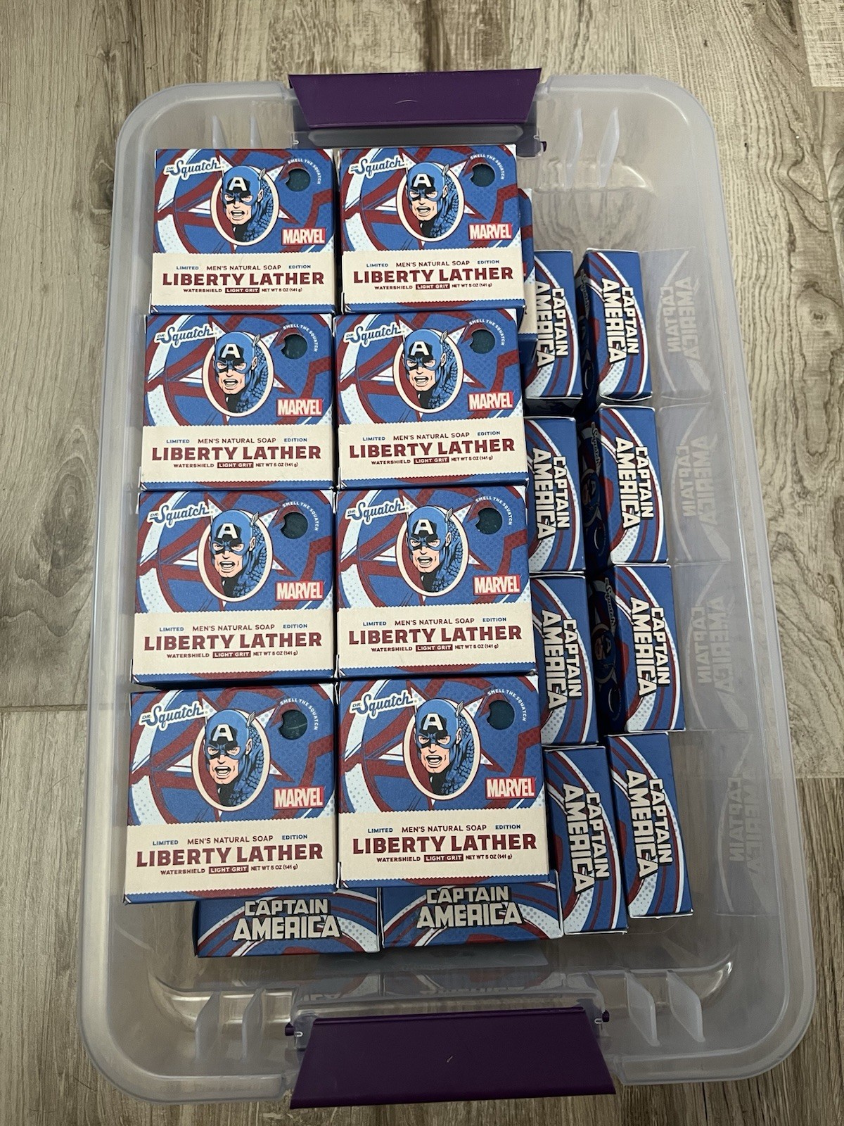 Dr. Squatch Liberty Lather 100 Pack Marvel Captain America LIMITED EDITION Soap