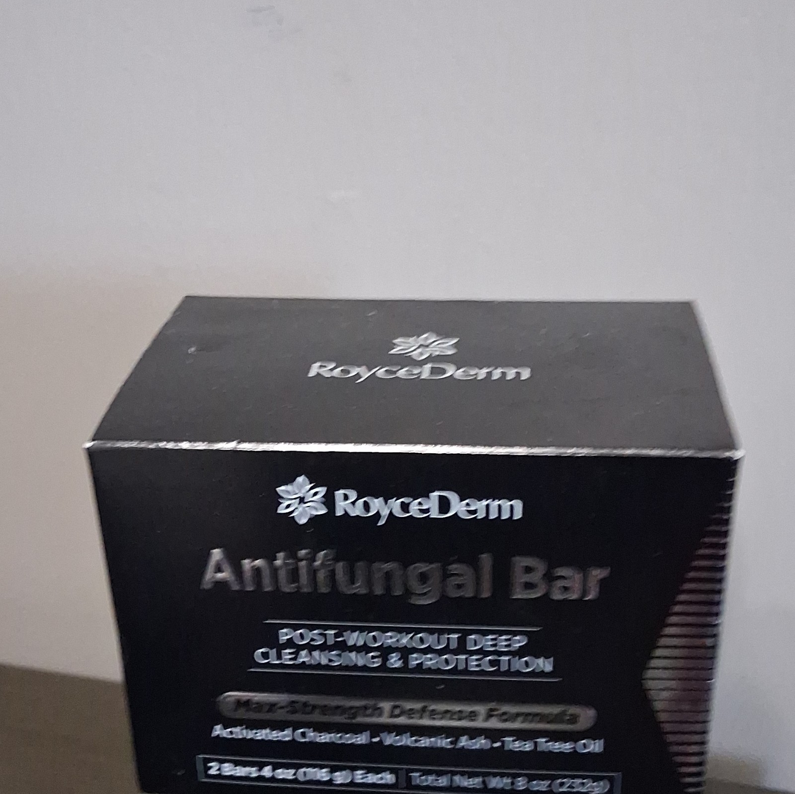 RoyceDerm Antifungal Bar Soap, Tea Tree & Activated Charcoal, 2×4 oz (8 oz)
