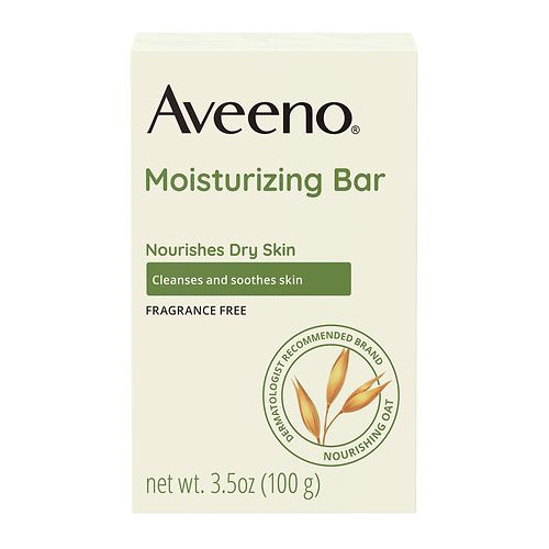 Aveeno Moisturizing Bar Soap Dry Skin Fragrance Free Gentle Clean Formula 3.5oz