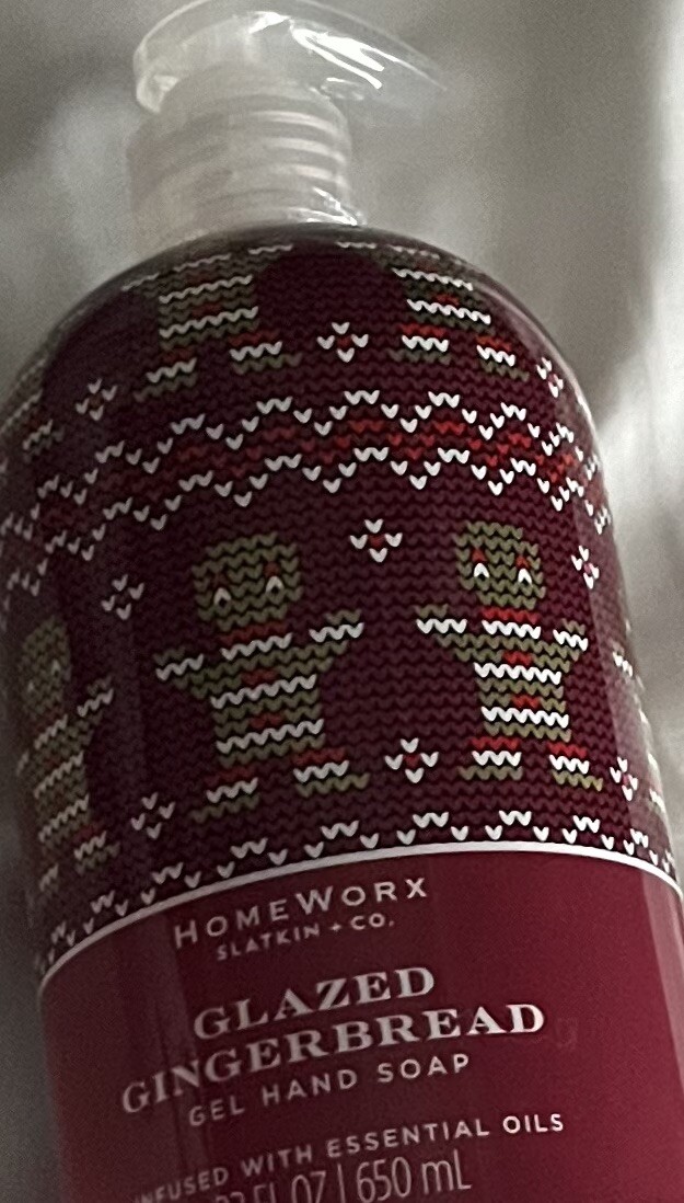NEW HOMEWORX BY SLATKIN & CO GLAZED GINGERBREAD GEL HAND SOAP-22 FL OZ-