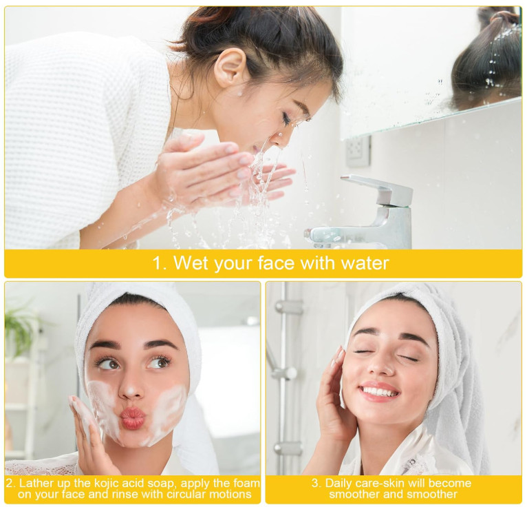3 Pack Jabones De Curcuma Para Las Manchas El Acne En La Cara Y Aclarar Piel