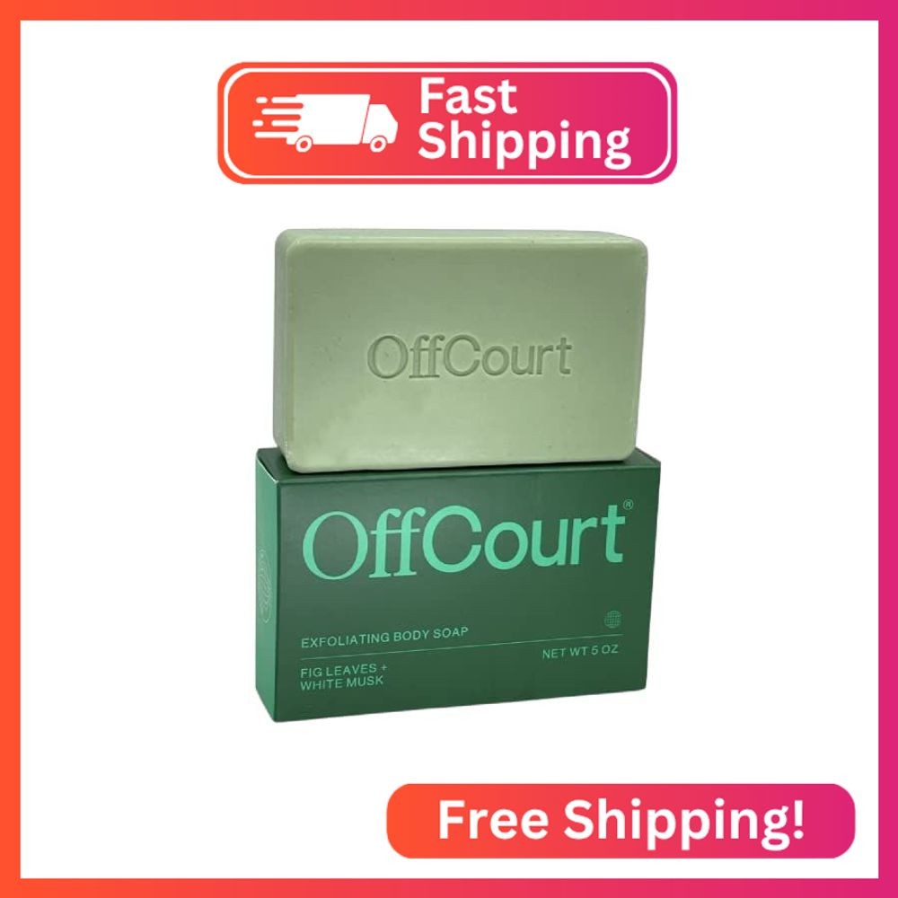 OffCourt Exfoliating Bar Soap – Whole Body, Deep Cleansing and Hydrating Soap fo