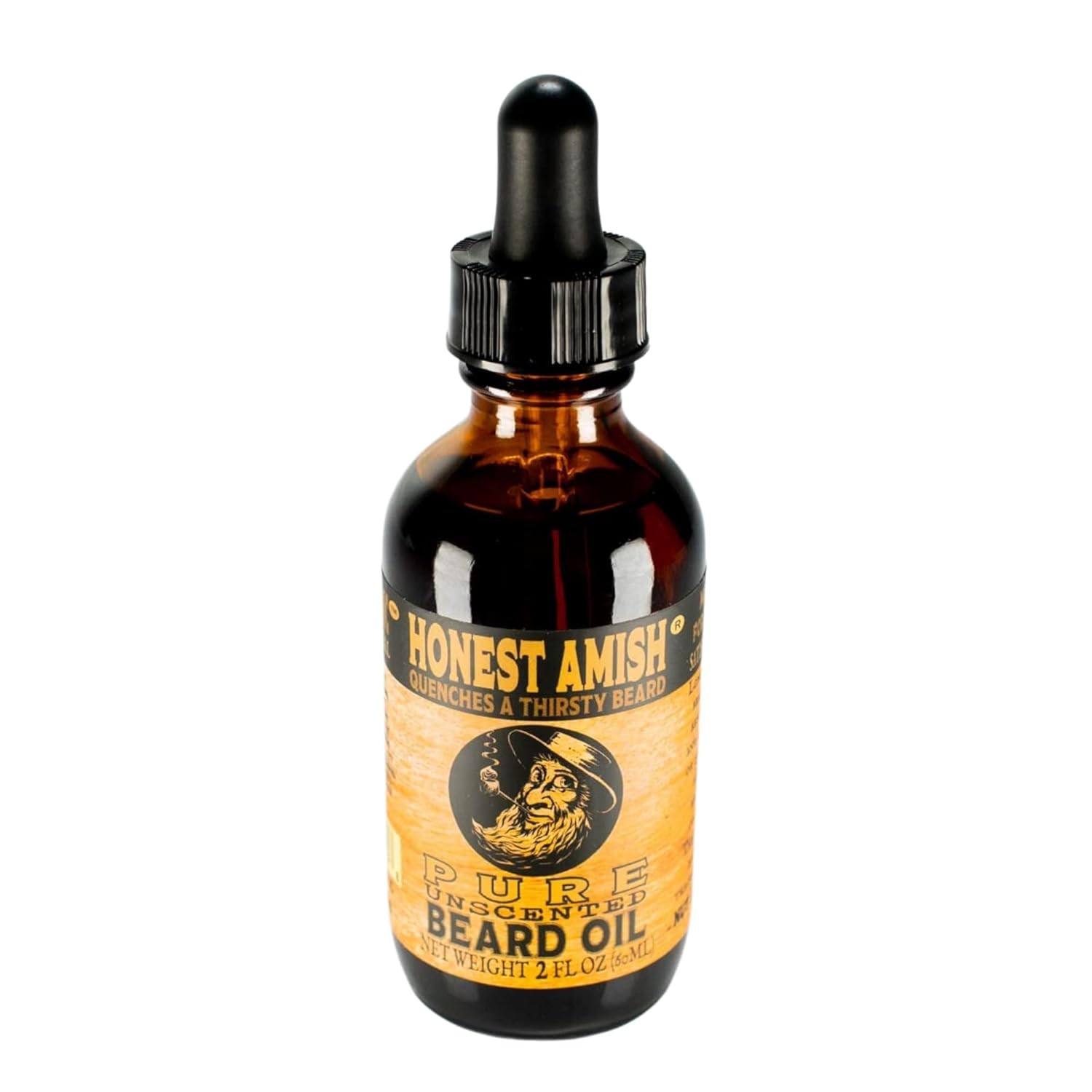 Honest Amish – Pure Beard Oil – 2 Ounce – Fragrance Free