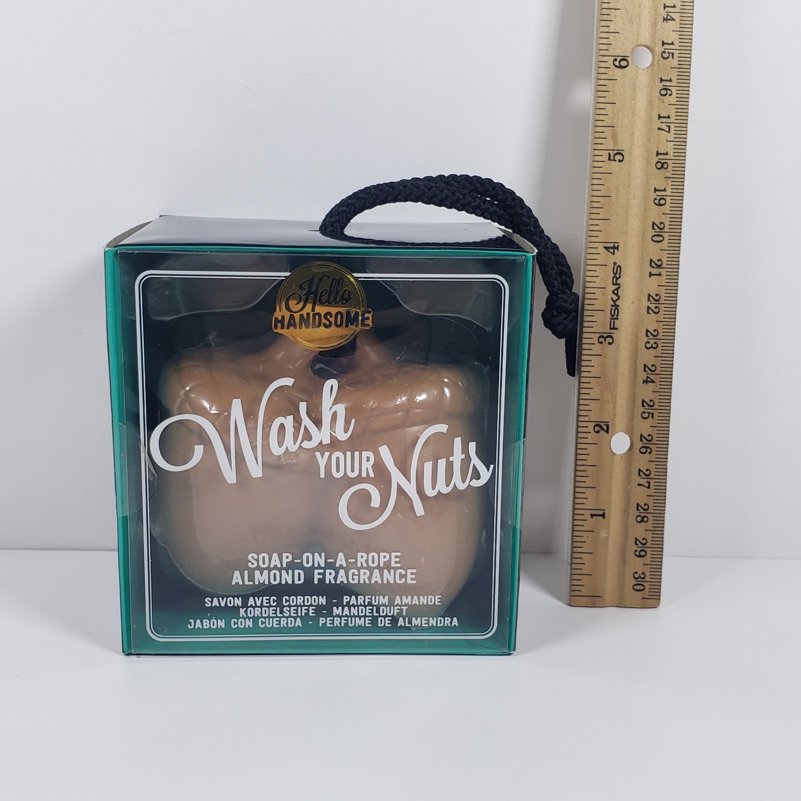 Wash Your Nuts Soap-On-A-Rope, Nutty Almond by Hello Handsome Men’s Gift