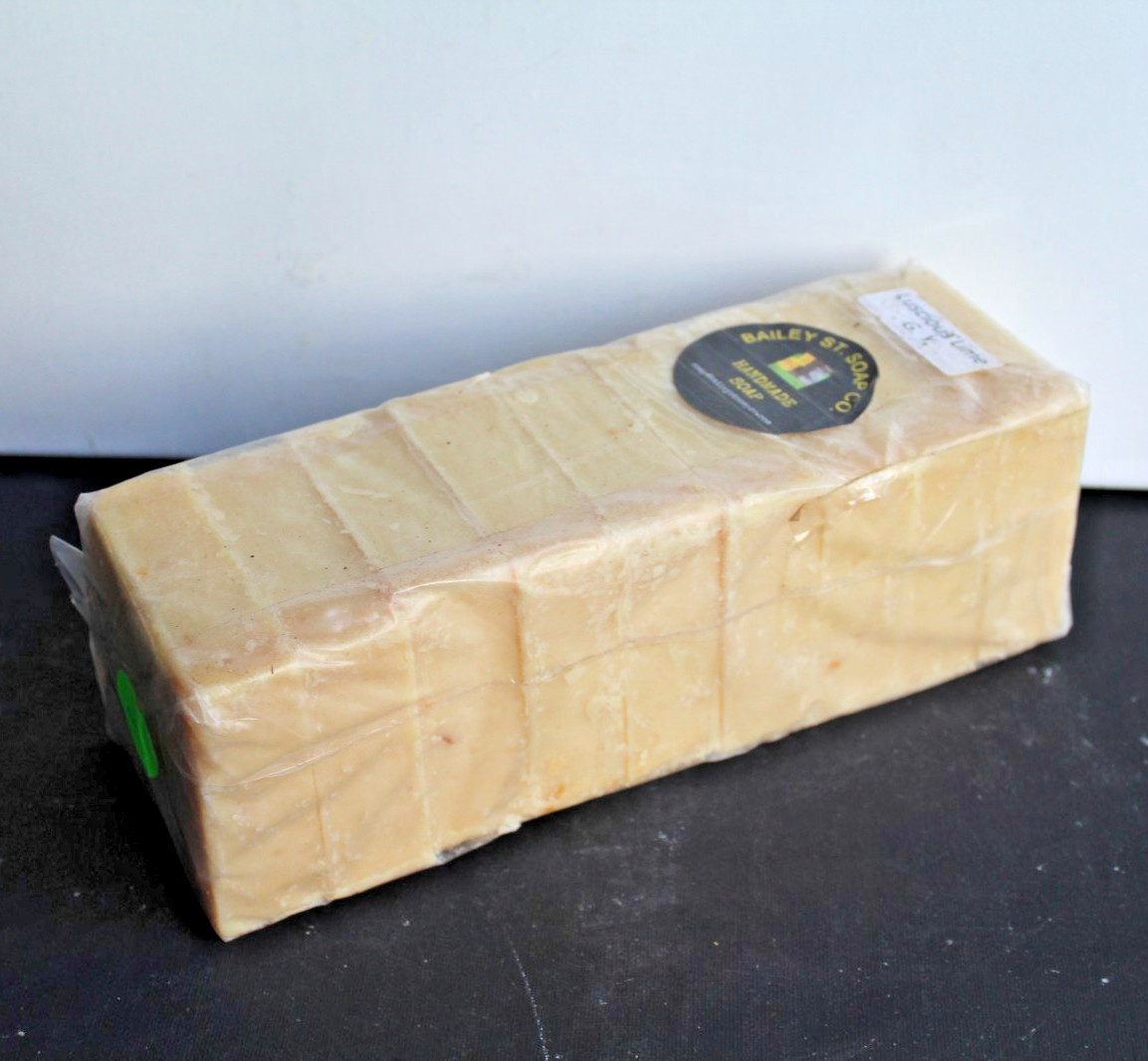 Luscious Lime Greek Yogurt handmade soap loaf, precut 9 bars- FREE Shipping