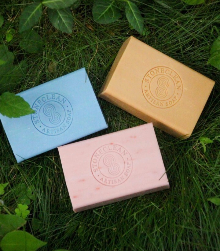 NEW! STONECLEAN Artisan (2-PACK) 5 Oz. Bar ●PEACE ON EARTH● Organic Beauty Soap.