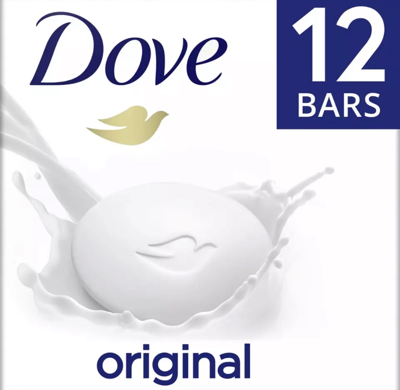 Dove Original Deep Moisturizing Beauty Bar Soap All Skin Type,Unscented, 3.75 oz