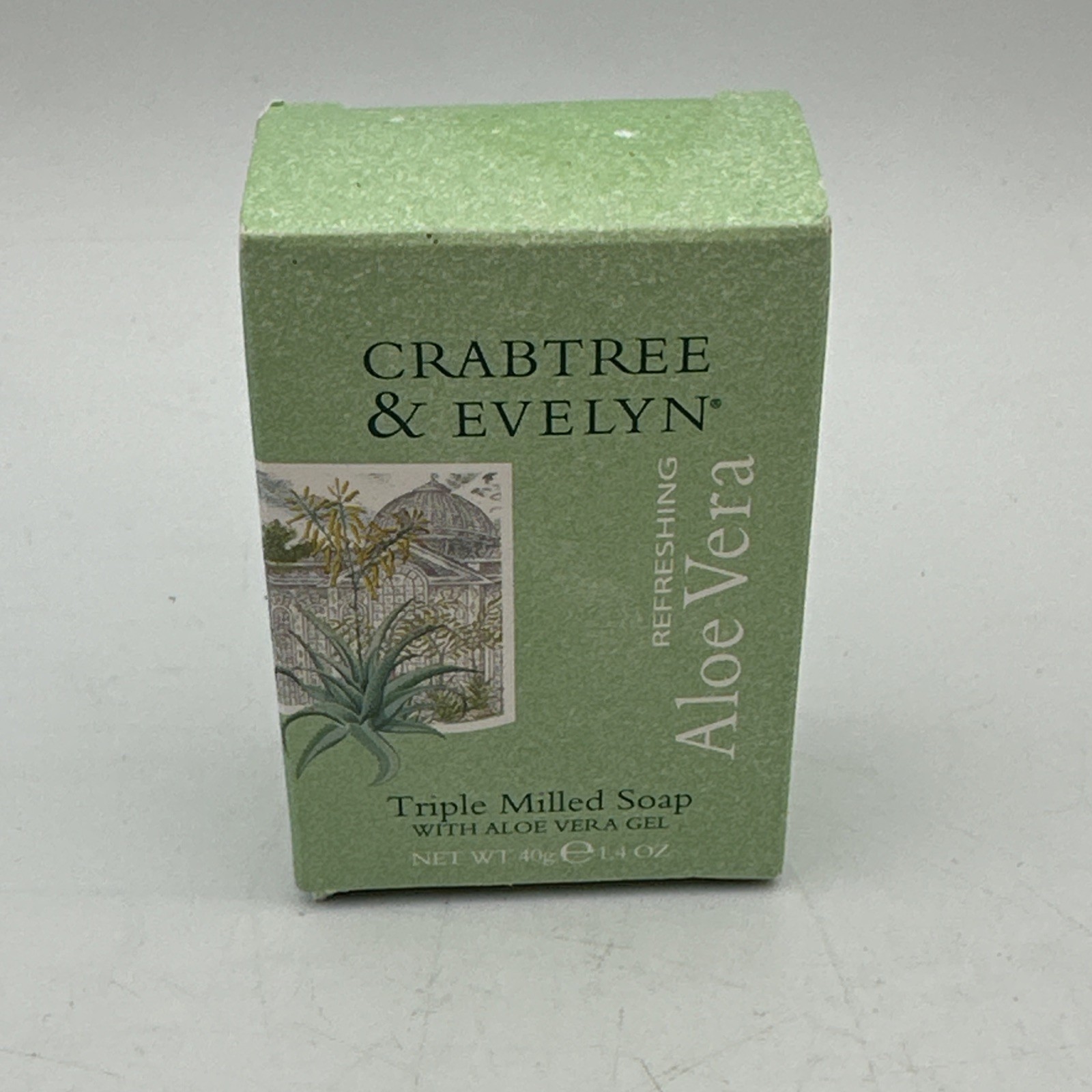 Rare CRABTREE & EVELYN Aloe Vera TRIPLE MILLED SOAP BAR – 40g/1.4oz SMALL