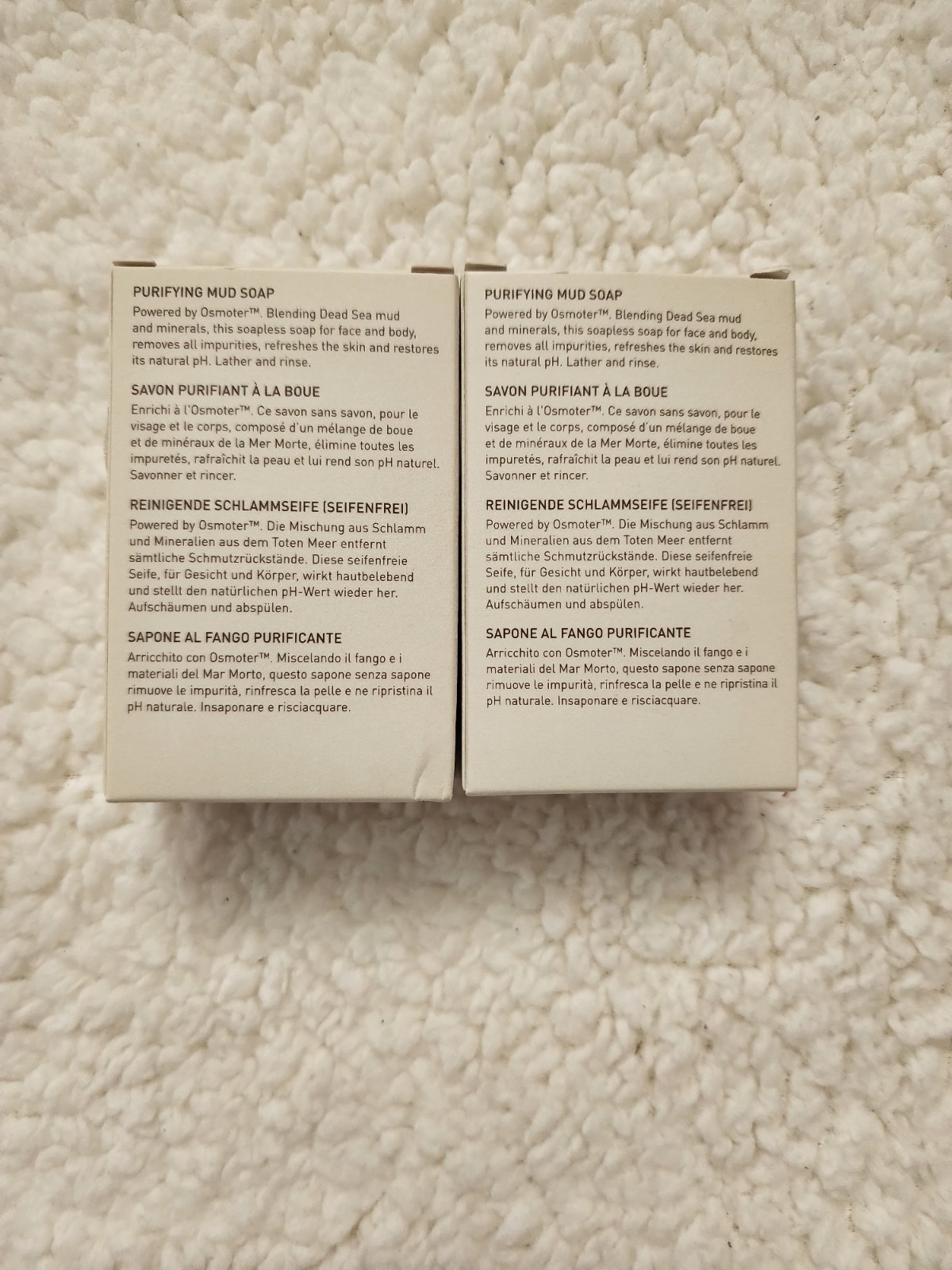 AHAVA Deadsea Mud Purifying Mud Soap Soap-Free 3.4 oz Multipack (2 Boxes)
