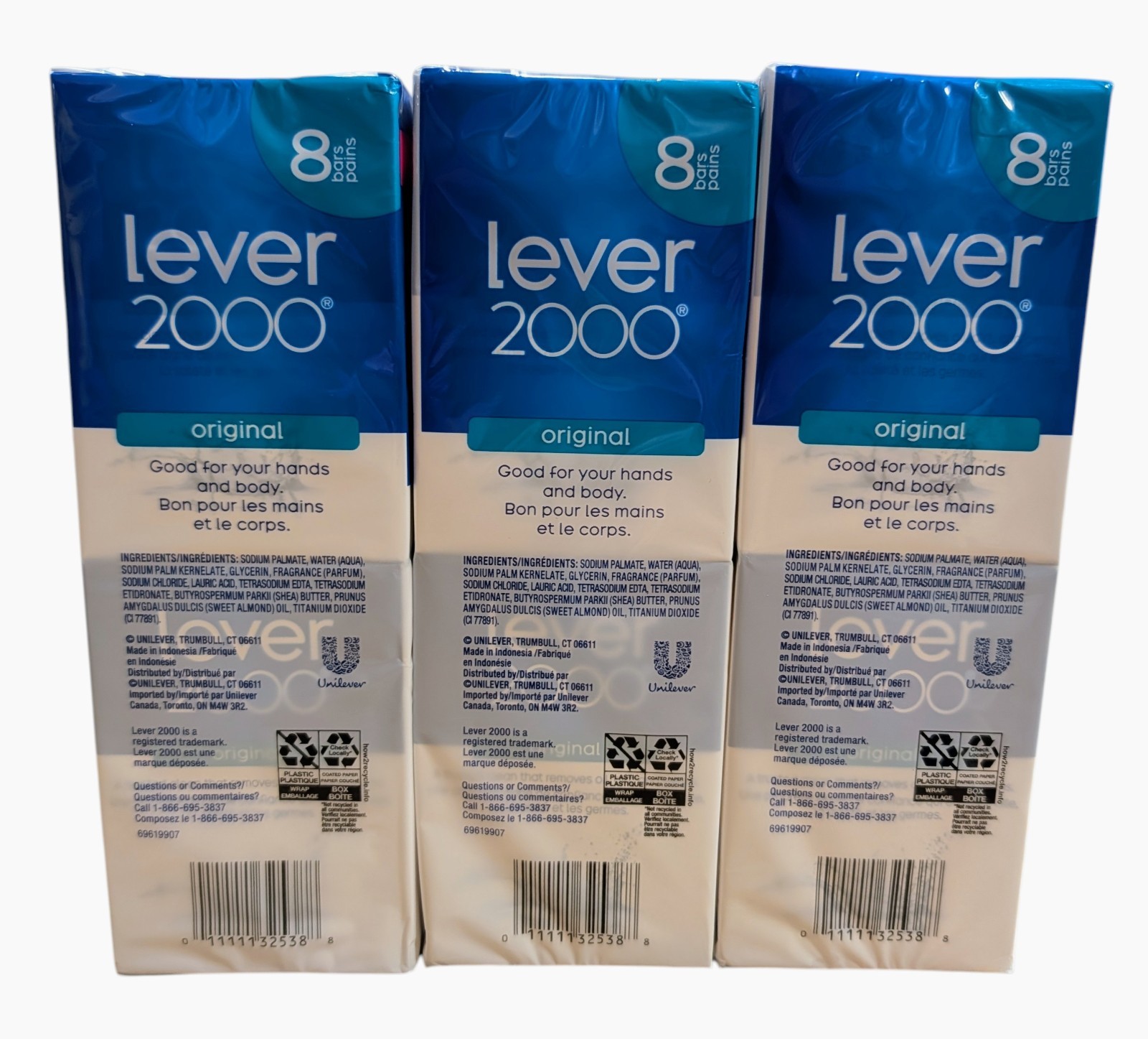 3 – Lever 2000 Bar Soap, Original, 8 Ct. – 3.75 oz Each | 24 Bars Total