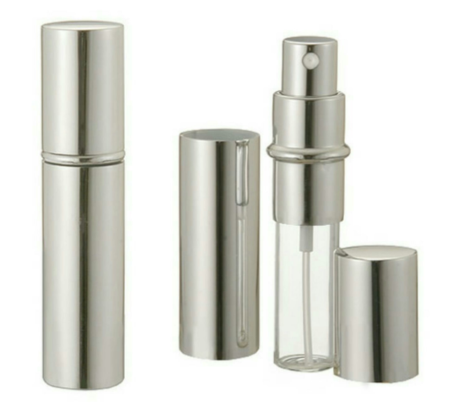 10ml Empty Atomizer Refillable Perfume Travel Size Glass & Aluminum Spray Bottle