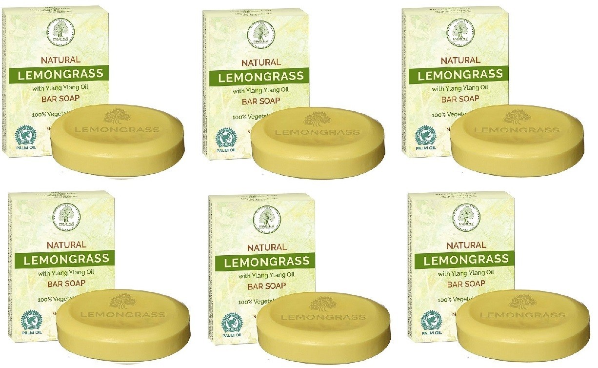 6 – Pack Madina Lemongrass Bar Soap 100% Vegetable Base