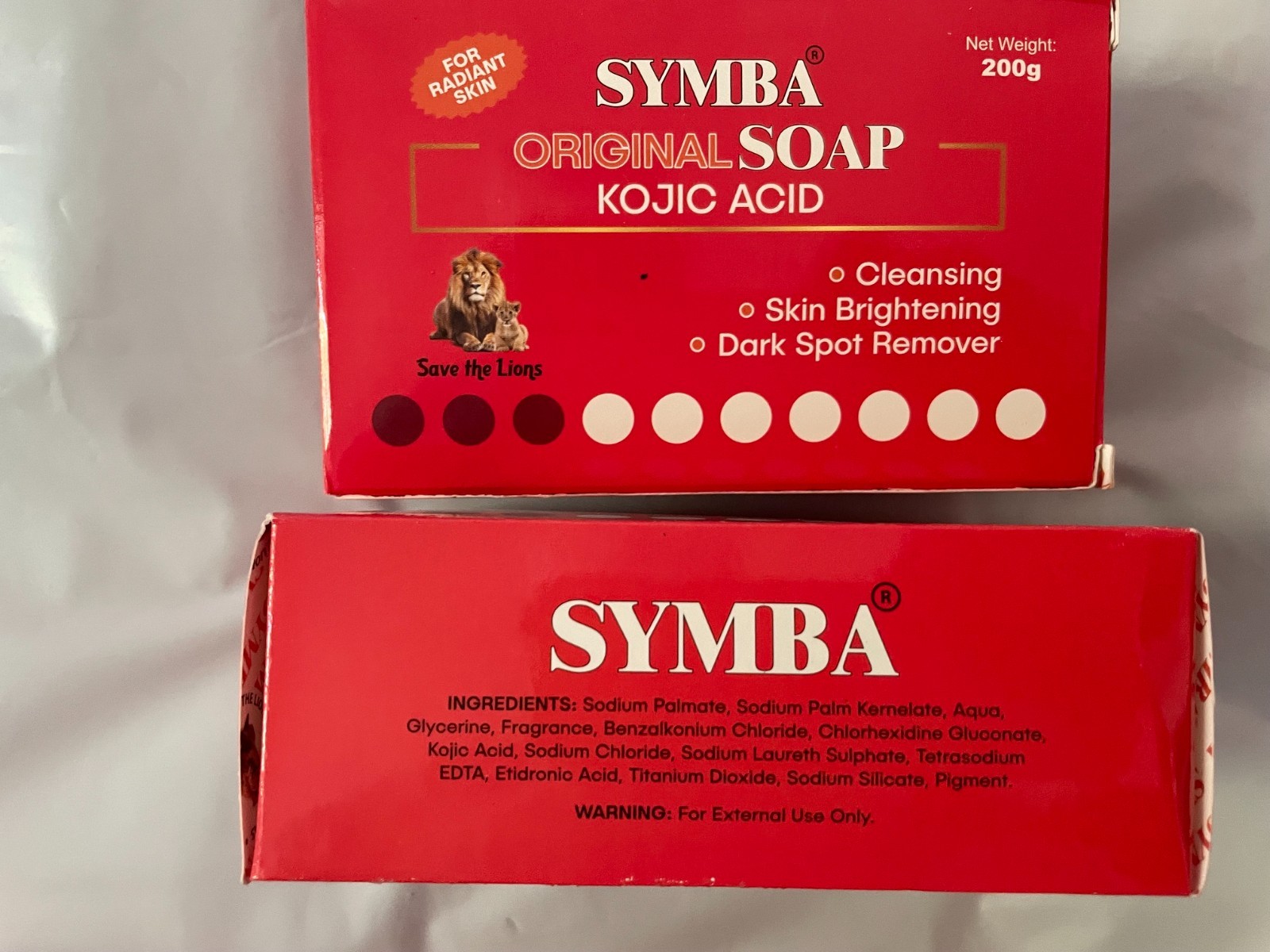 Symba Kojic Acid Soap Original Skin Brightening Bars 4 Pack 200g Each Dark Spot