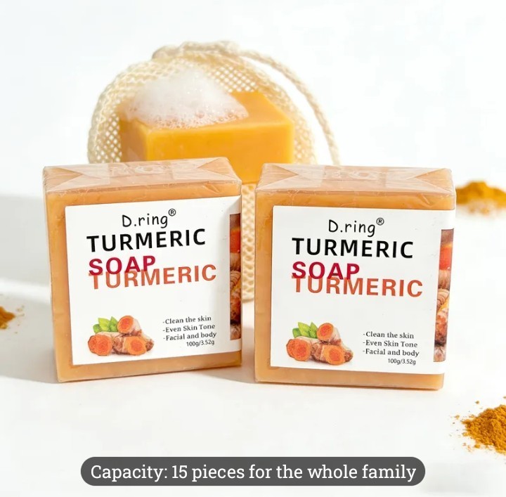 D.ring Turmeric Moisturizing & Even Skin Tone Bar Soap Set, 15 Pack