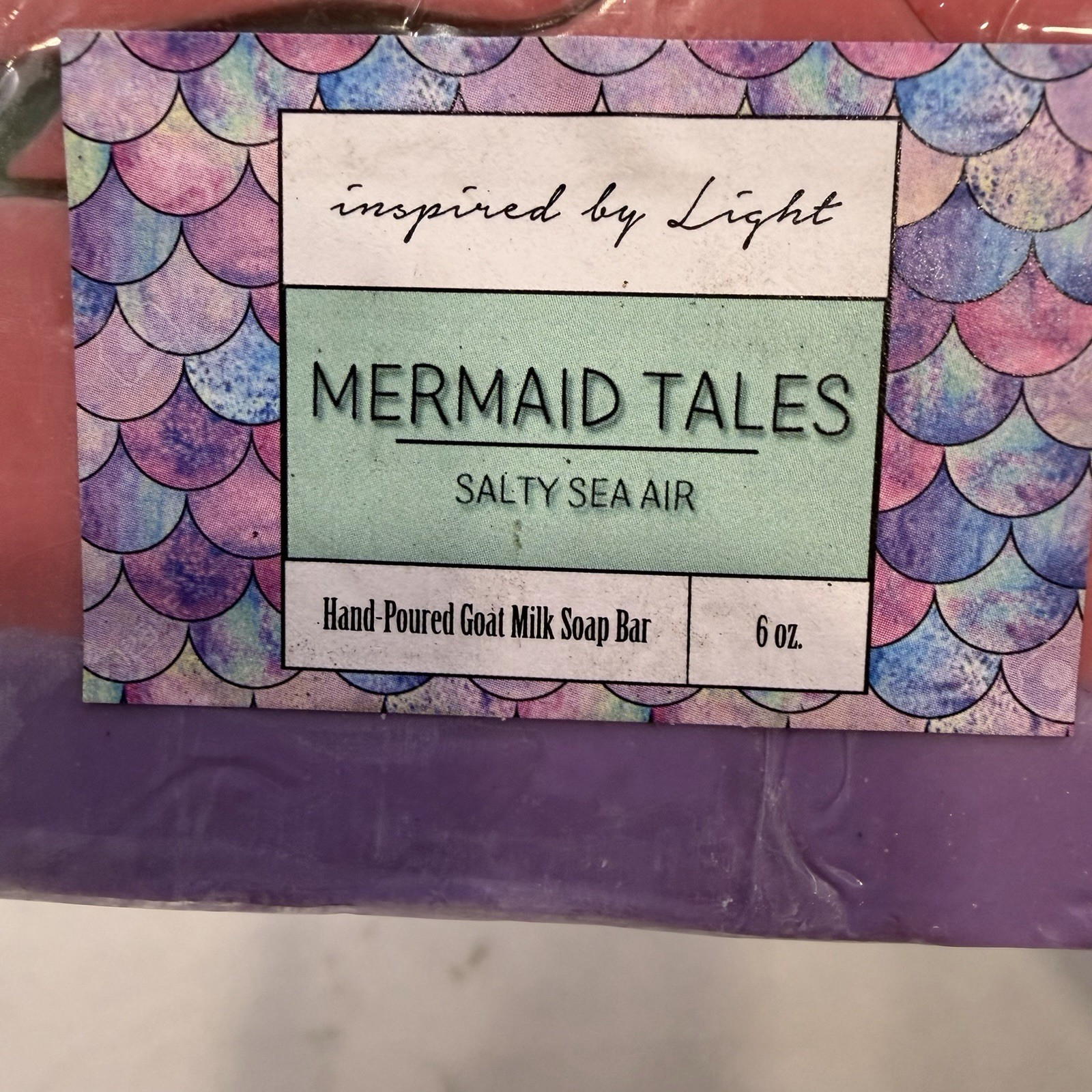 Lot of Six Goat Milk Soap Bars Handmade Mermaid tales Spice Market Pear & Musk
