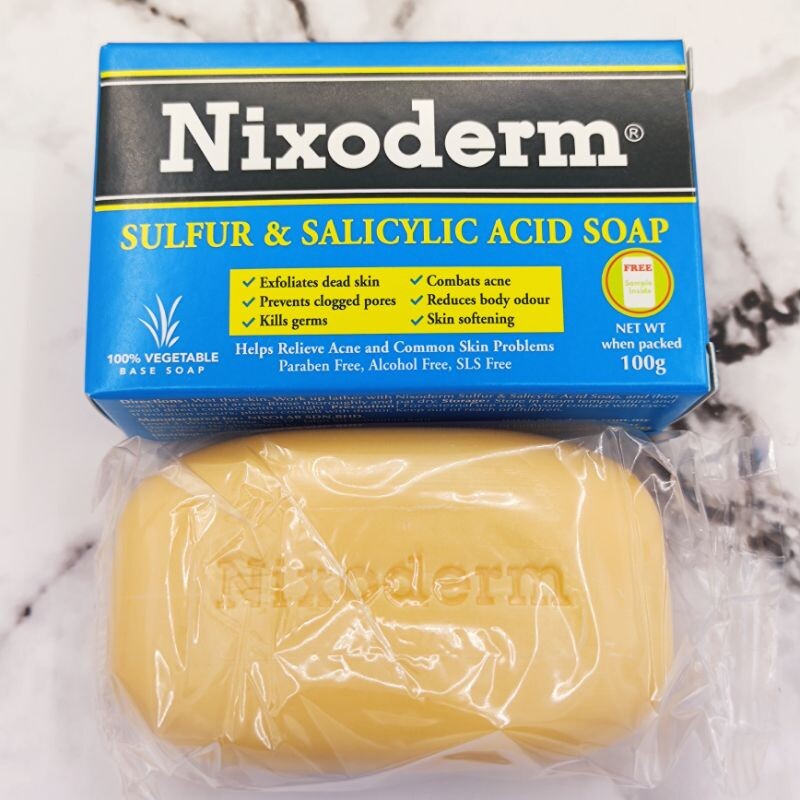 Nixoderm Sulfur & Salicylic Acid soap for relief Skin problems and Acne (100g)