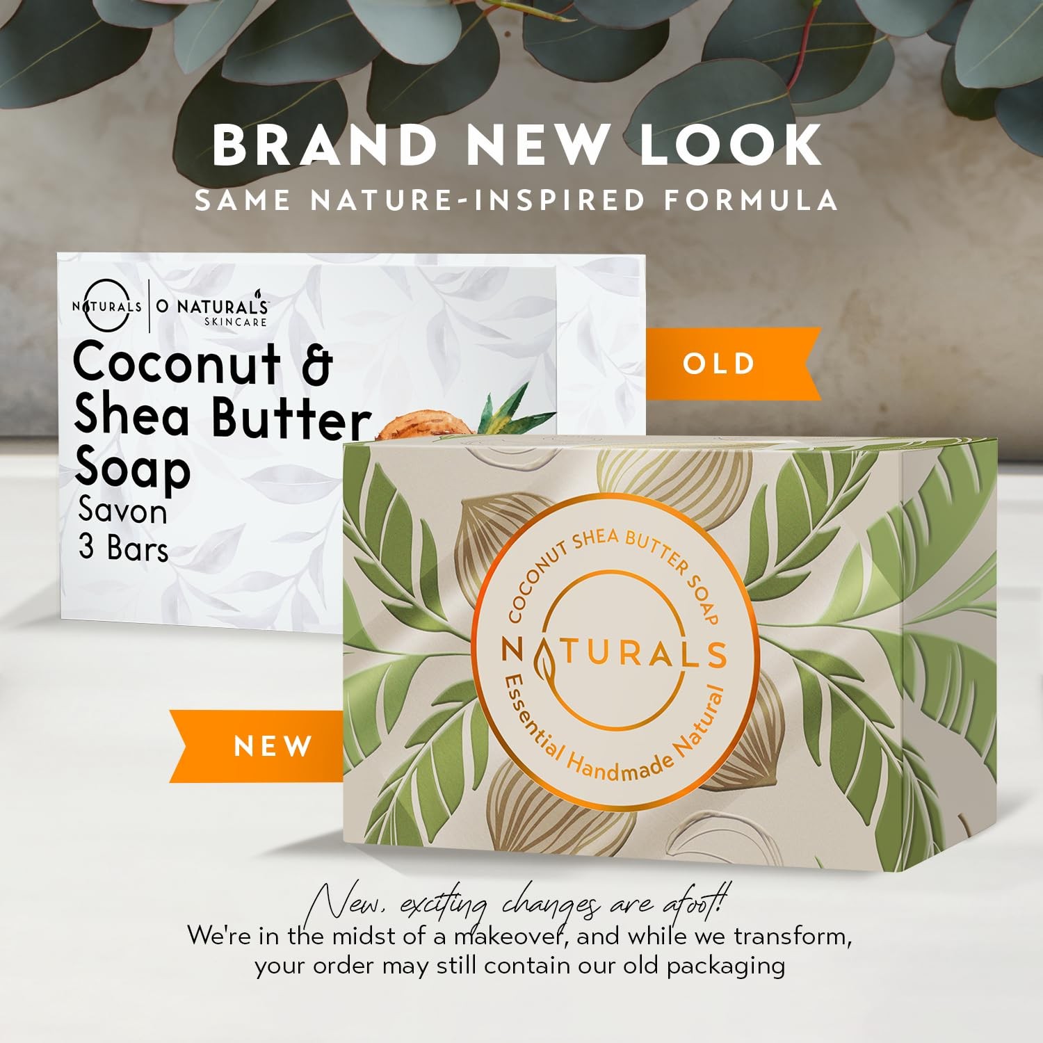 O NATURALS 3-Pack 4 Ounce (Pack of 3), Coconut & Shea Butter Soap, 3 Count