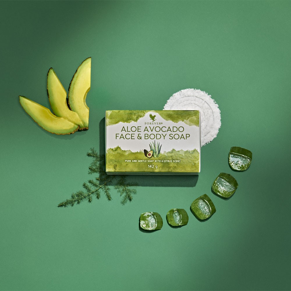 Forever Aloe Avocado | Face And Body Soap Moisturizing | Clean Rich text | 100g