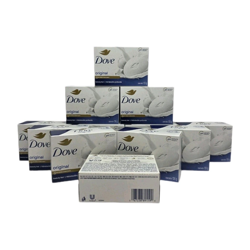 Dove Soap Bar Original White Moisturizing Cream Beauty 135g, 4.75 oz x 12 Pack