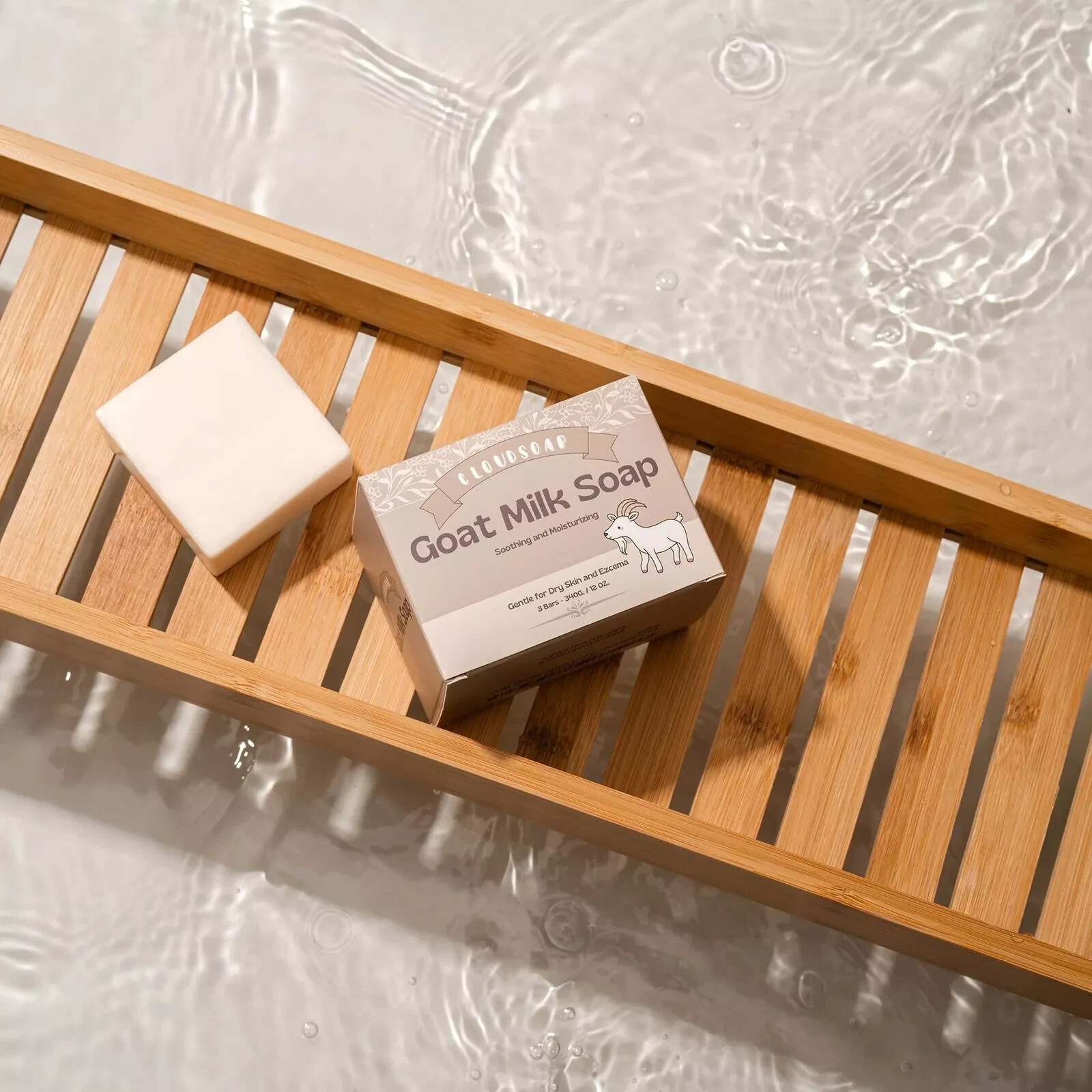 CLOUDSOAP GOAT MILK SOAP BARS [3 BARS]-FOR DRYSKIN,EZCENIA EXP. 1/2027