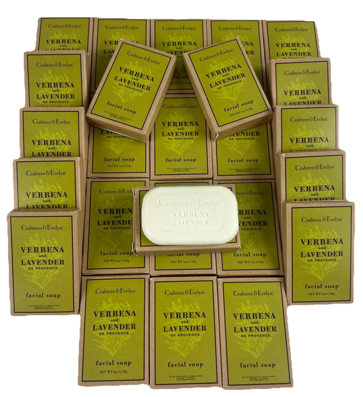 Crabtree & Evelyn Verbena Lavender Soap 25x 1oz Bars NEW Bulk Discontinued