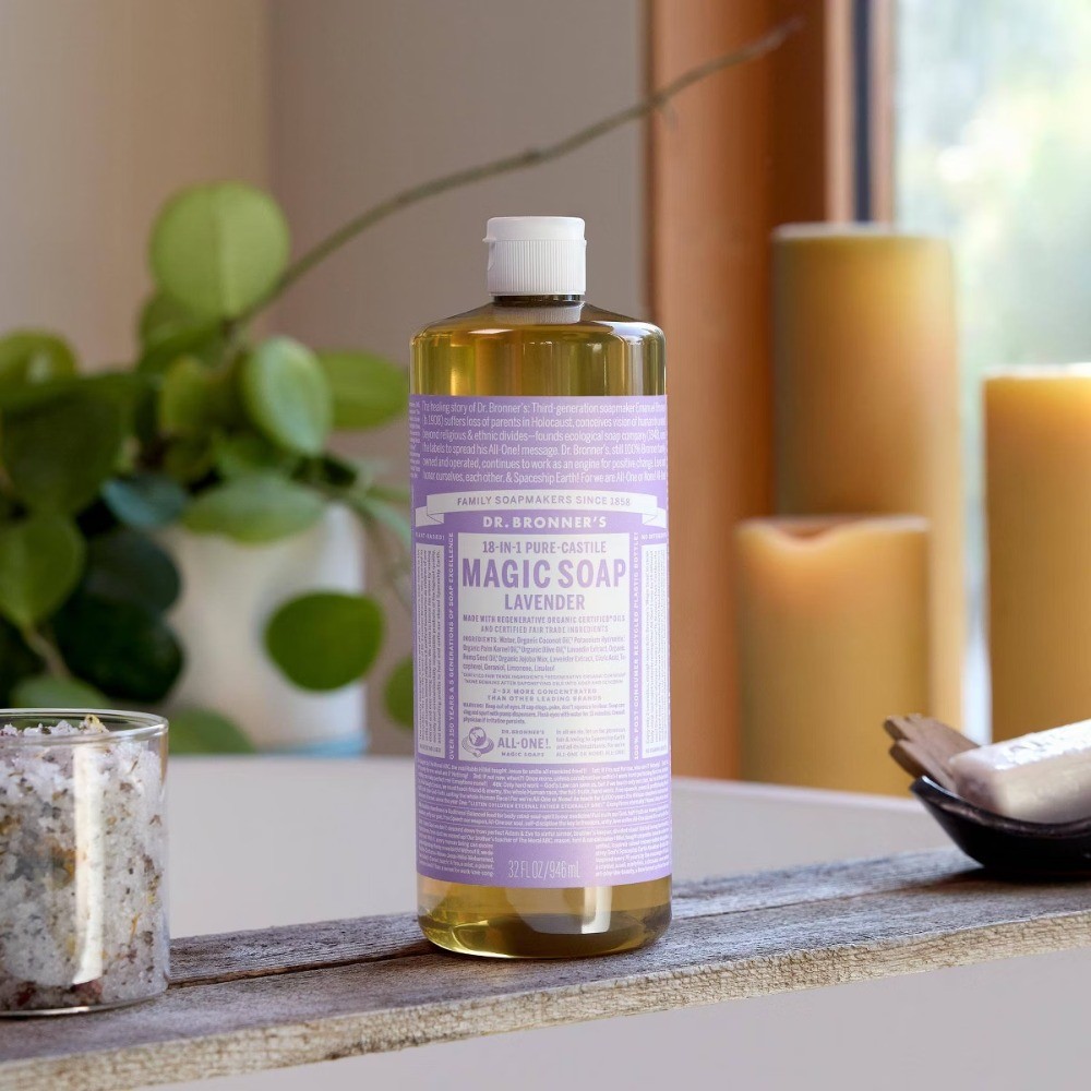 Magic Pure Castile Liquid Soap Bodywash – Lavender – 32 fl oz: Vegan, Non-Toxic