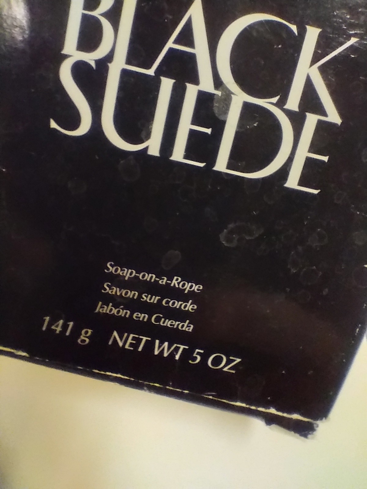 Avon Black Suede Soap on a Rope. Factory Sealed. Rare, HTF, Vintage