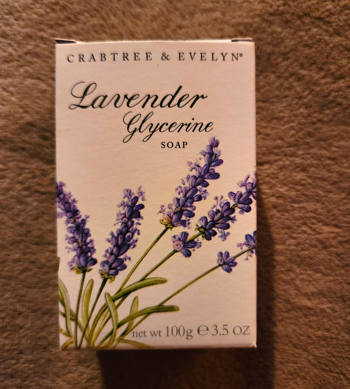Crabtree & Evelyn Lavender Glycerine Soap Bar Moisturizing 3.5 oz Switzerland