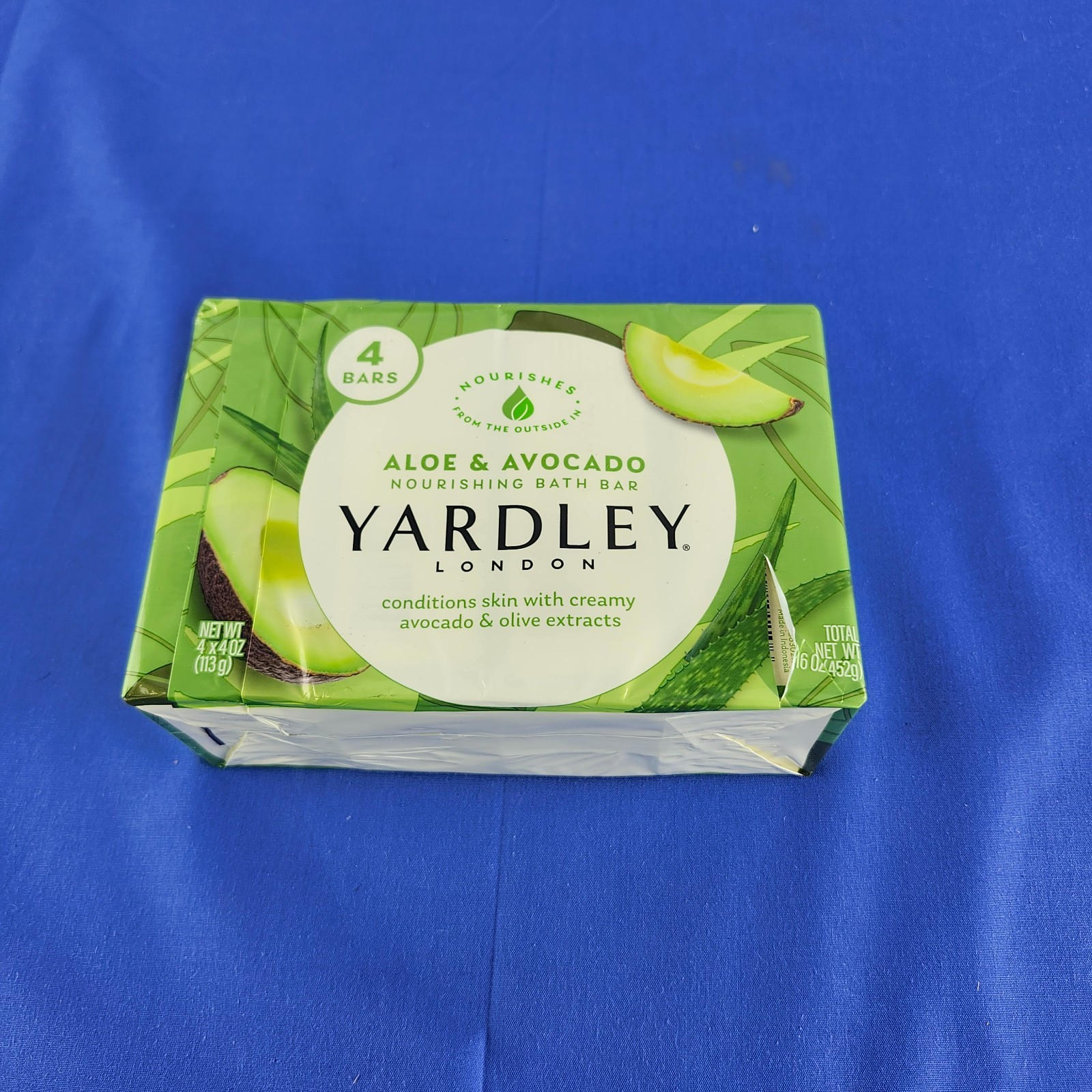 4 Yardley London Nourishing Bath Soap Bar Aloe & Avocado Conditions Skin with C