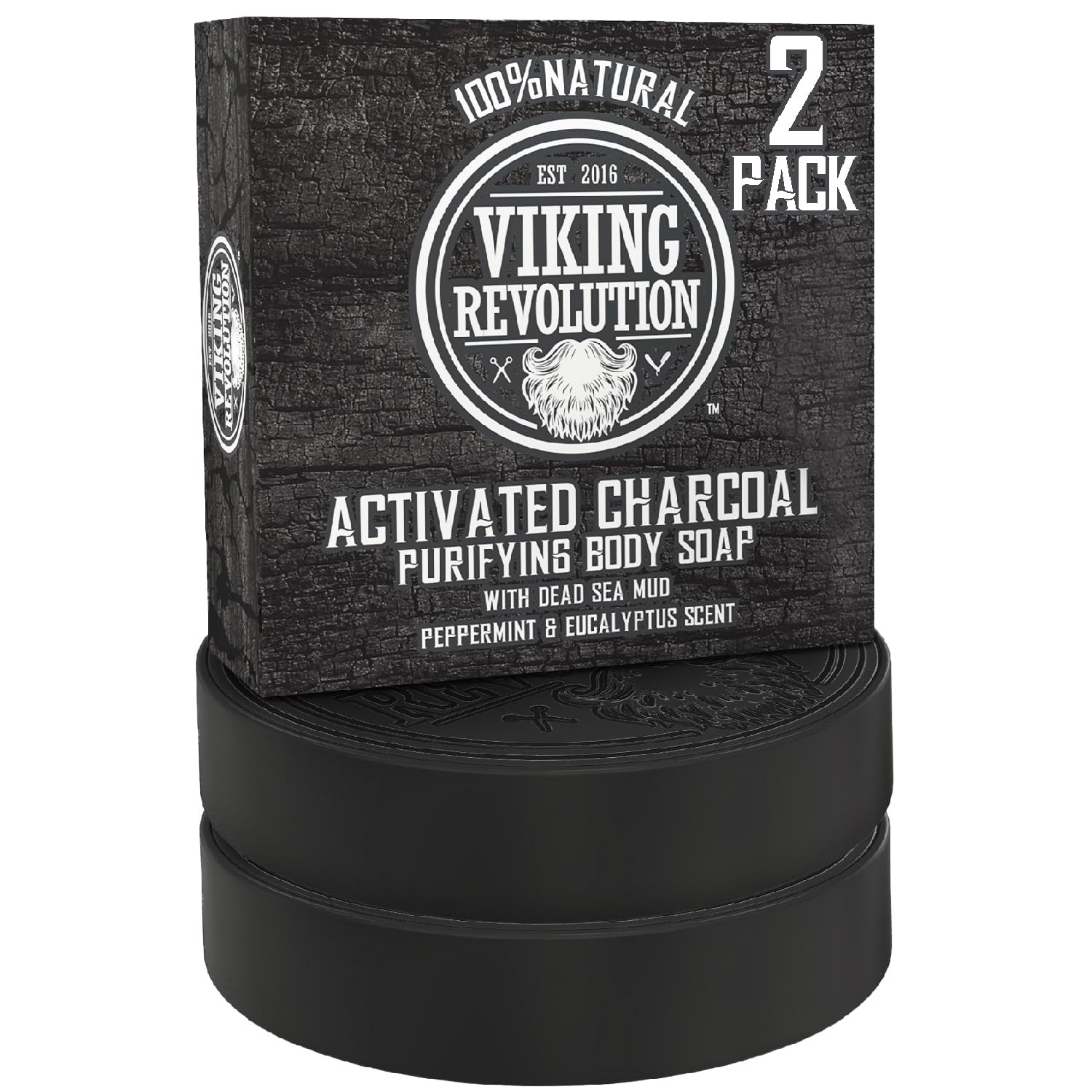 Skin Cleaning Agent Activated Soap for Men w/Dead Sea Mud, Body and , Cleanse…