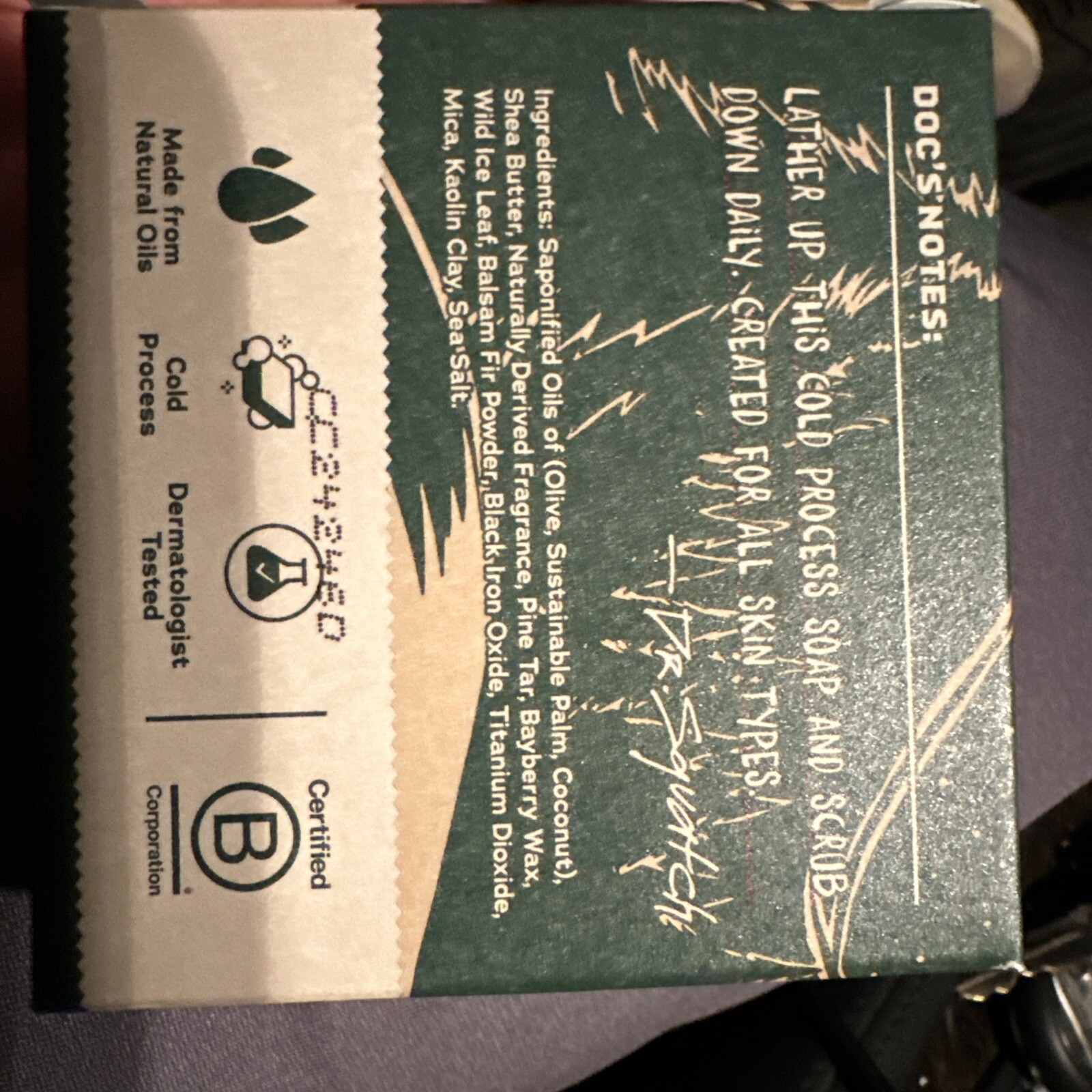 5 Dr. Squatch Limited Edition Snowy Pine Tar Balsam Fir Medium Grit Bar Soap