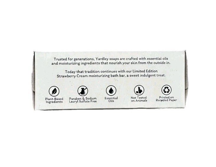 ❤️ YARDLEY ❤️ (4 Oz.) Bar 🍓🎀●STRAWBERRY CREAM●🎀🍓 ≈NOURISHING≈ Bath 🫧 Bar.